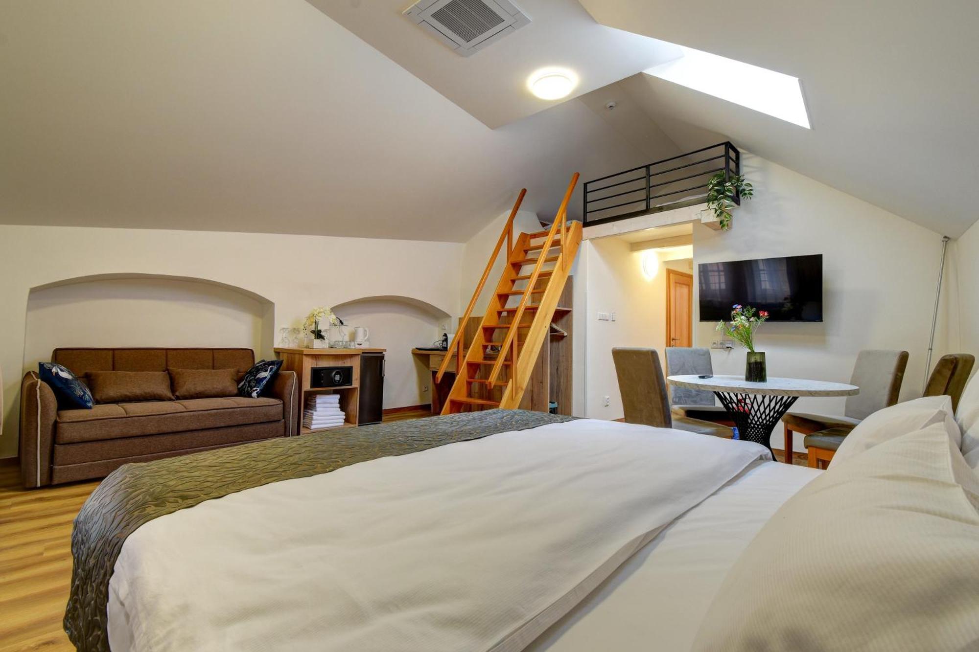 Attic Suite Kitchen access by stairs